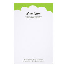 Cloud Top - Martian Green Stationery Design