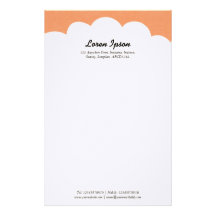 Cloud Top - Peach Personalised Stationery