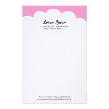 Cloud Top - Pink Personalised Stationery