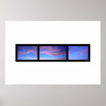 Cloud trails at dusk posters