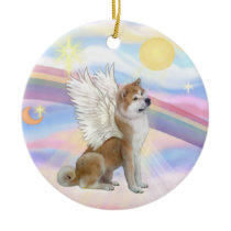 Clouds - Akita Inu Angel Christmas Ornament