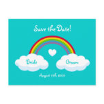 Clouds And Rainbow - Save the Date card postcards