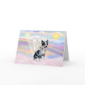 Clouds - Australian Cattle Dog Angel - Square cards