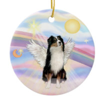 Clouds - Australian Shepherd Angel (tri) Christmas Ornaments