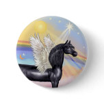 Clouds - Black Arabian Horse Angel buttons