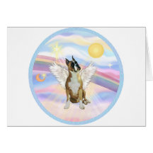 Clouds - Boxer ANgel (cropped ears #1) Greeting Card