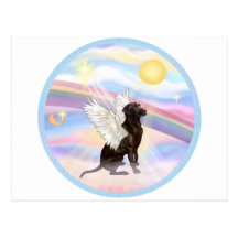 Clouds - Chocolate Labrador Retriever Angel Post Card