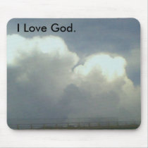 Clouds, I Love God. Mouse Mats