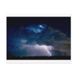 Clouds of Light. Lightning Striking Boulder Count Post Card