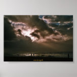 clouds on dutch beach posters