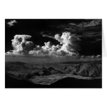 Clouds over the Anza-Borrego Desert, ca. 1966 Greeting Card