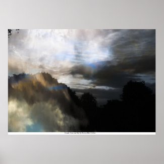 Clouds Trees and Sky by Rowan Blair Colver Poster