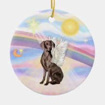 Clouds - Weimaraner Angel Christmas Ornament