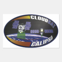 CloudSat and Calipso Rectangle Sticker
