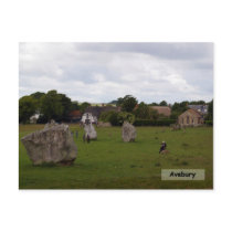 Cloudy Avebury Post Card