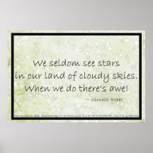 Cloudy Sky Star haiku Poster