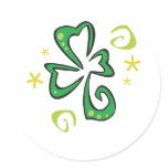 Clover and Swirls St. Paddys Day Design stickers