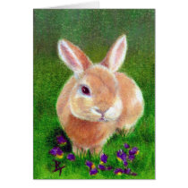 Clover Bunny Blank Card
