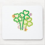 Clover Flowers St. Patrick's Day Design mousepads