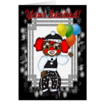 clown2, Your Invited! Greeting Card