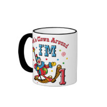 Clown Around 1st Birthday Mugs