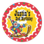 Clown Around 2nd Birthday Custom Sticker