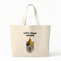 Clown Around Dog Tote Bag