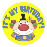 Clown Birthday stickers