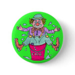 Clown Capers Button Pin Badge