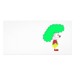 Clown Cartoon. Yellow, red and green. Custom photo cards