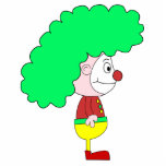 Clown Cartoon. Yellow, red and green. Custom photo sculptures