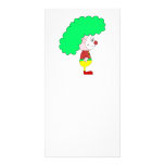 Clown Cartoon. Yellow, red and green. Custom Photo Card