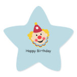 Clown Face Birthday Stickers