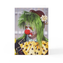 Clown get-well-soon card