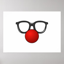Clown Glasses and Nose Posters