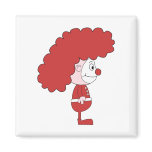 Clown in Red and White. Cartoon. Custom magnets
