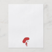 Clown in Red and White. Cartoon. Flyer Design