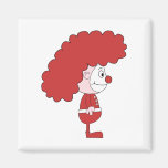 Clown in Red and White. Cartoon. Fridge Magnets