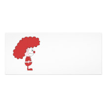 Clown in Red and White. Cartoon. Custom Announcement