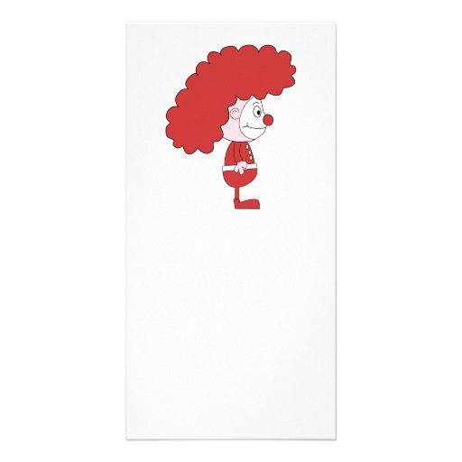 Clown in Red and White. Cartoon. Photo Greeting Card