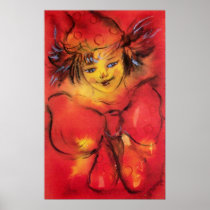 CLOWN IN RED PRINT