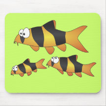 Clown loach family mouse pad
