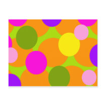 Clown Polkadot Gumball Card Post Card