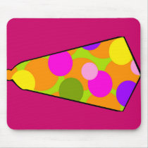 Clown Polkadot Gumball Tie Mouse Pads
