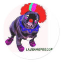 Clown Pug Sticker