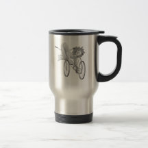 Clown riding bike backwards mugs