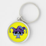 Clown skull cool funny keychain