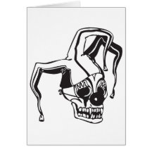 Clown Skull Greeting Cards