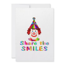 Clown Smiles Personalized Invite