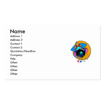 Clown throwing confetti business cards